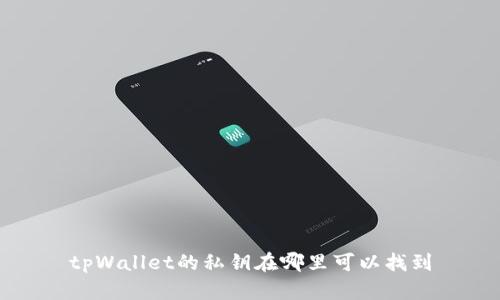 tpWallet的私钥在哪里可以找到